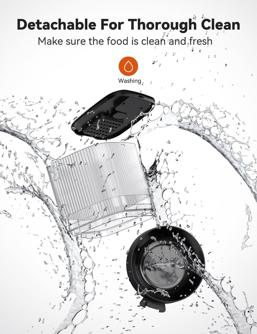 WOPET Automatic Cat Feeder, 4L WiFi Cat Food Dispenser with APP Control for Slow Feeding